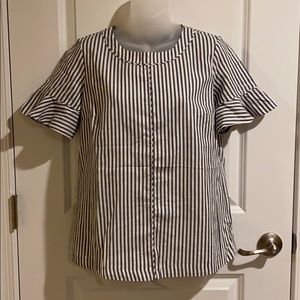 ELUC Banana Republic Striped Bell Sleeve Blouse